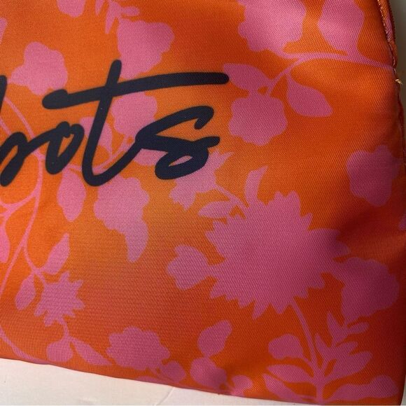Talbots New With Tags Pink and orange Floral Cosmetic Bag - Picture 5 of 8